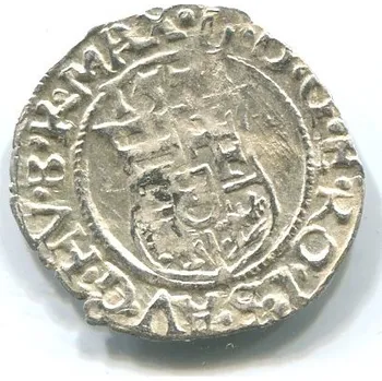 UHRY. Maxmilian II. Denár 157?/KB.
