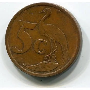 JIHOAFRICKÁ REPUBLIKA. 5 cents 1999.