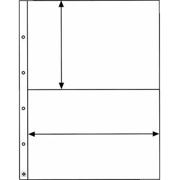Obal pro sběratelský předmět Leuchtturm Plastové listy KANZLEI, dvouřádkové, průhledné
