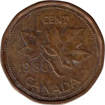 KANADA. 1 cent 1988. KM-132