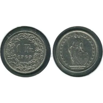 ŠVÝCARSKO. 1 franken 1969.