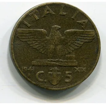 ITÁLIE. 5 centesimi 1941.