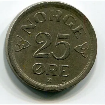 NORSKO. 25 öre 1956. KM-401