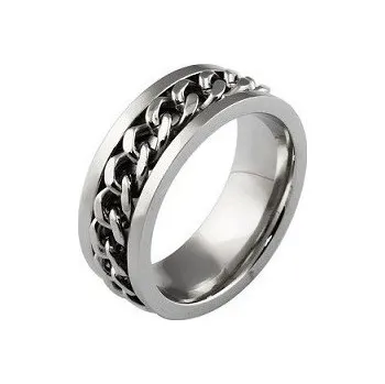 Prsten Prosperk Pánský ocelový prsten s řetízkem Velikost prstenů: 10 (EU: 62-64)