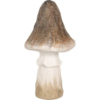 Béžovo-hnědá keramická dekorace houba Mushroom - Ø 12*22 cm
