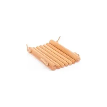 Mýdlenka Dřevěná mýdlenka - buková s koženou šňůrkou