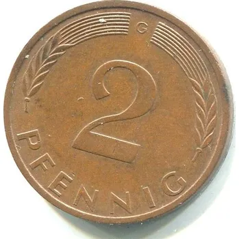 NĚMECKO. 2 Pfennig 1971/G