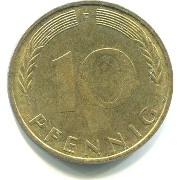 NĚMECKO. 10 pfennig 1974/F