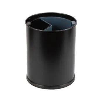 Odpadkový koš Koš na tříděný odpad - 2 díly - černý