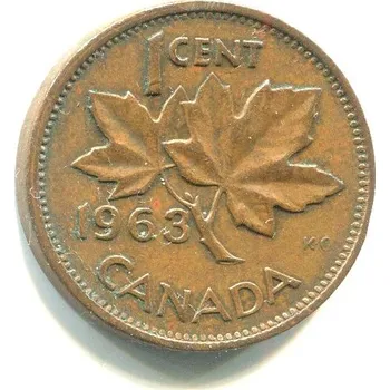 KANADA. 1 cent 1963. KM-49