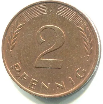 NĚMECKO. 2 Pfennig 1991/J.