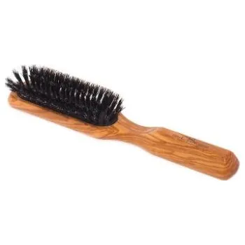 kartáč na vlasy Olivový pneu kartáč na vlasy s kančími štětinami - 6-řadý