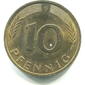 NĚMECKO. 10 Pfennig 1981/G