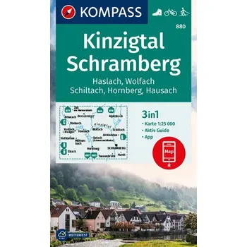KOMPASS Wanderkarte 880 Kinzigtal Schramberg, 1:25.000