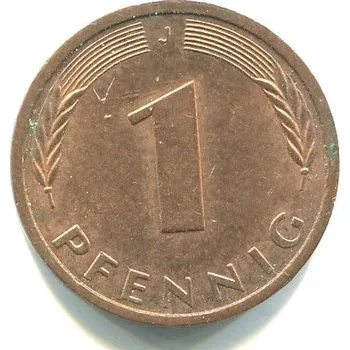 NĚMECKO. 1 Pfennig 1990/J
