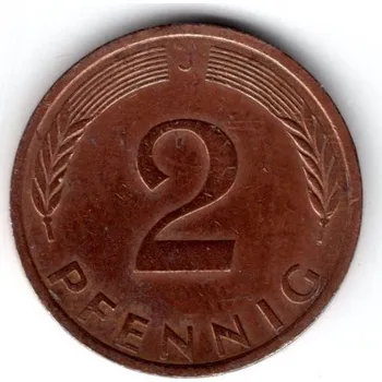 NĚMECKO. 2 Pfennig 1971/J.