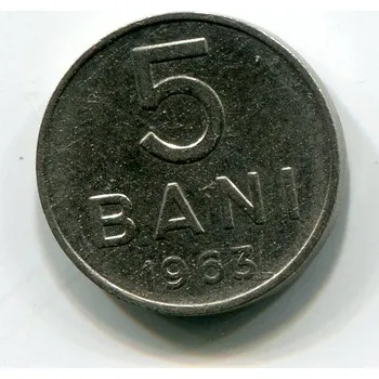 RUMUNSKO. 5 bani 1963.