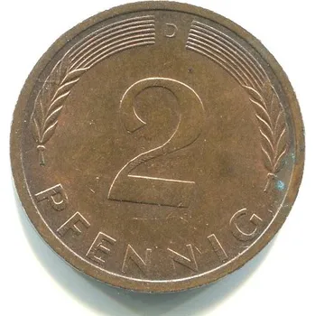 NĚMECKO. 2 Pfennig 1971/D