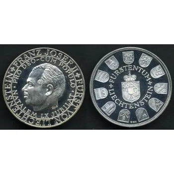 LIECHTENSTEIN. Franz Josef II. Fürst von Liechtenstein. Medaile k 60. narozeninám.