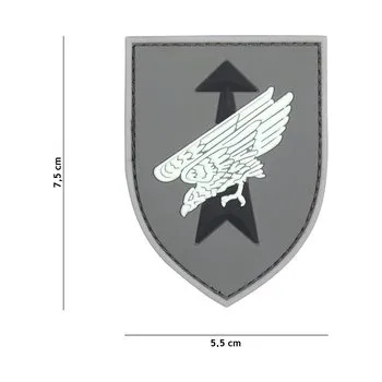 Nášivka Gumová nášivka 101 Inc znak German Special Forces - šedá