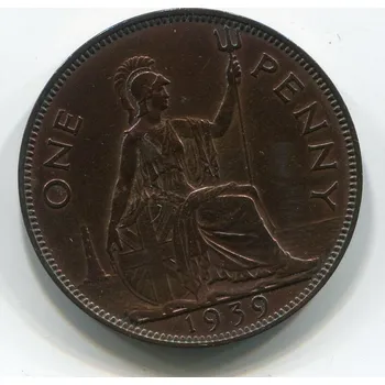 VELKÁ BRITÁNIE. 1 penny 1939. KM-845
