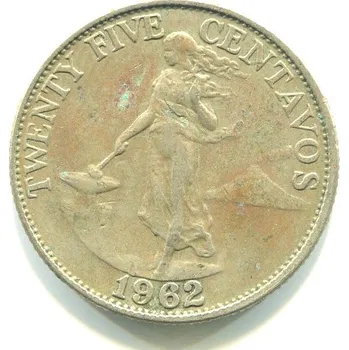 Sběratelství FILIPÍNY. 25 centavos 1962.