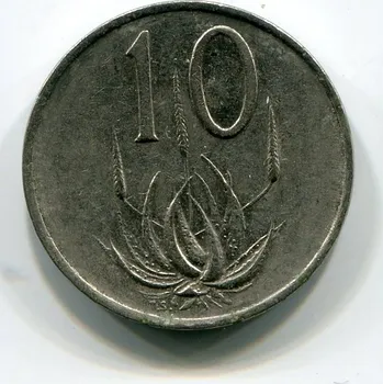 JIHOAFRICKÁ REPUBLIKA. 10 cents 1985.