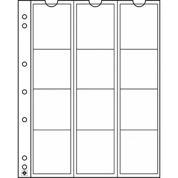 Obal pro sběratelský předmět Leuchtturm Listy NUMIS, na 12 mincí do Ø 44 mm, průhledné - 5 kusů v balení