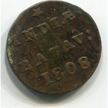 NIZOZEMSKÁ INDIE - Batávie. 1/2 duit 1808.