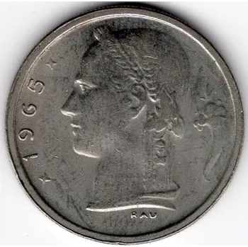 BELGIE. 1 franc 1965. BELGIE.