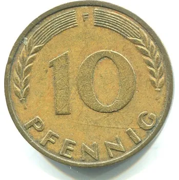 NĚMECKO. 10 pfennig 1970/F