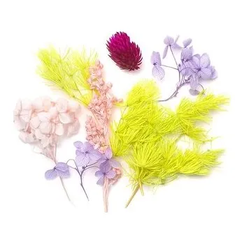 Set školních potřeb Kwiaty suszone dekoracyjne liliowy różowy