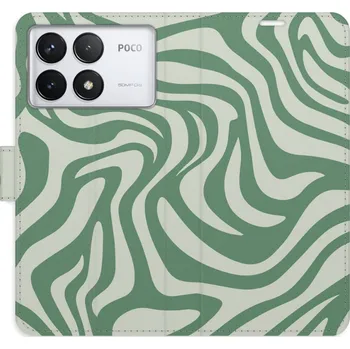 Pouzdro na mobilní telefon Flipové pouzdro iSaprio - Zebra Green 02 - Poco F6 Pro