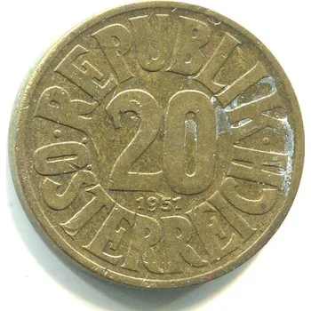 RAKOUSKO. 20 Groschen 1951.