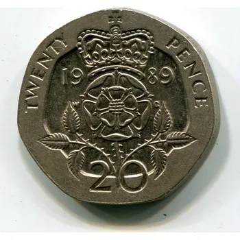 VELKÁ BRITÁNIE. 20 pence 1989.