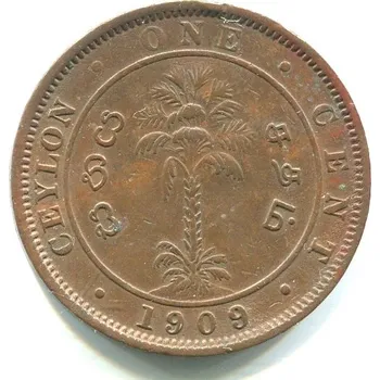 CEYLON. 1 cent 1909.