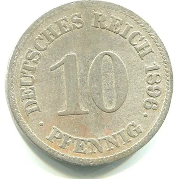 NĚMECKO. 10 Pfennig 1896/E.