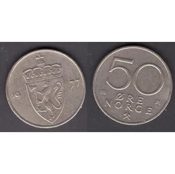 NORSKO. 50 öre 1977. KM-418.