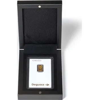 Sběratelství Leuchtturm Kazeta VOLTERRA, na 1 slitek zlata, z černého dřeva