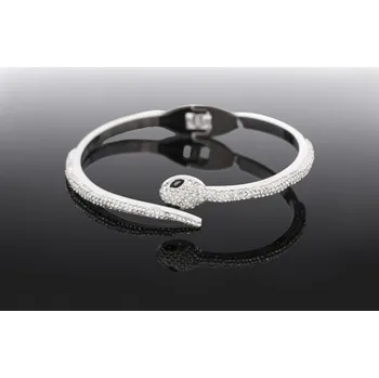 Náramek Prosperk Náramek ocelový had se zirkonky S5055