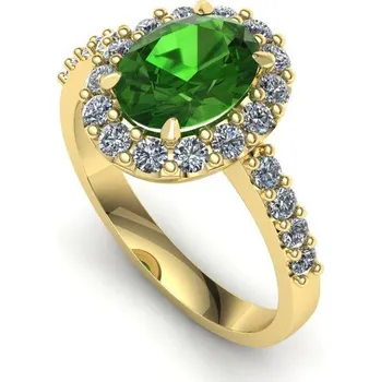 Prsten Prsten s turmalínem a brilianty PK21006 Materiál: Červené zlato 14kt, Velikost: 41