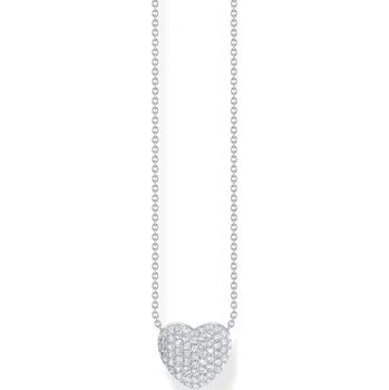 Řetízek Thomas Sabo KE2277-051-14-L45V Silver Heart Necklace with Zirconia 40-45 cm
