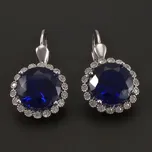 Goldpoint Kulaté náušnice se safíry a zirkony Váha: 5.40 g