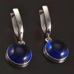 Goldpoint Náušnice z bílého zlata safíry Váha: 4.29 g