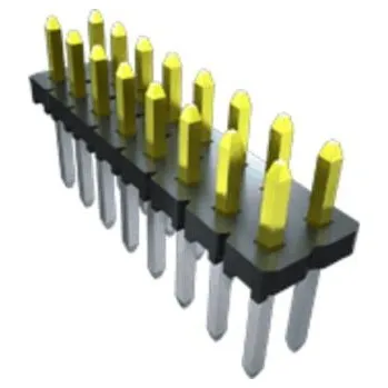 Elektrický konektor Kolíkový konektor, řada: TLW, počet kontaktů: 4, počet řad: 1, rozteč: 2.54mm, orientace těla: Pravý úhel, Průchozí