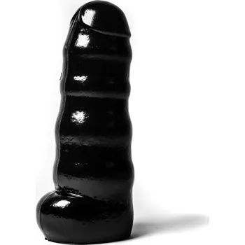 Dildo Mister B WAD Cosmic Crash Black, černé anální dildo 27,5 x 7,5–10 cm