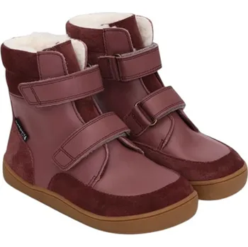 BUNDGAARD BAREFOOT dětská zimní obuv - Basil Strap Tex Dark Rose Velikost: 30