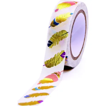 Lepicí páska Dekorační páska GG FT 933237 Golden feathers 10m x 15mm