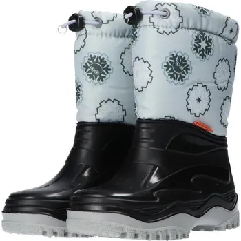 Dívčí obuv Dětské zimní sněhule Demar PICO vločky šedá Velikost: 34/35