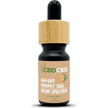 Přírodní produkt CBDčko Konopný olej 15% CBG + 15% CBD broad spectrum 30% 10ml